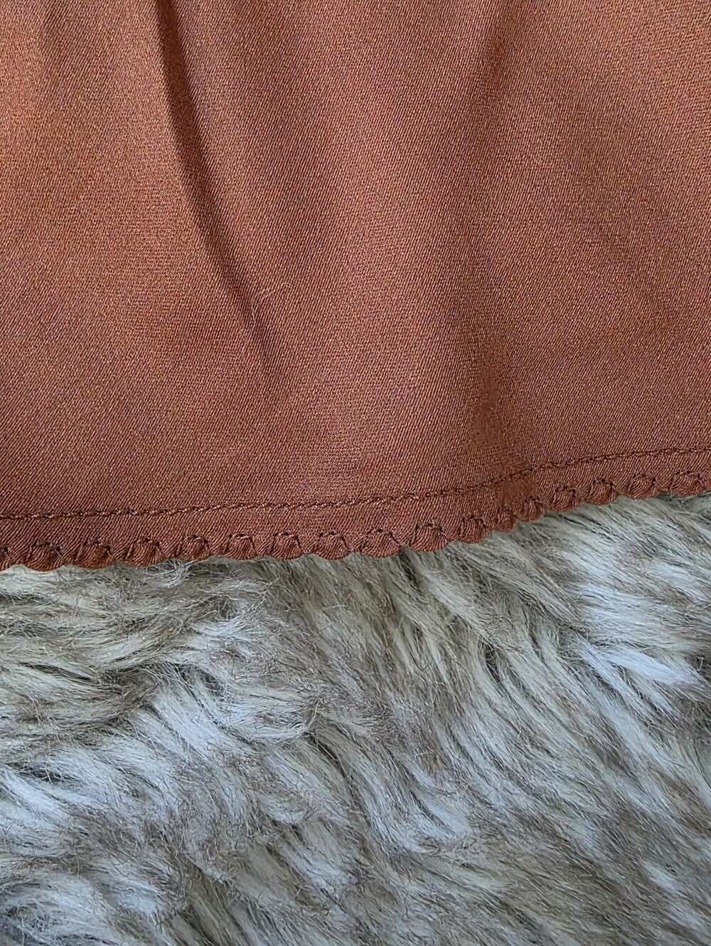 Free People X Spell Mojave Lily Bias Skirt Amber Brown Burnt Orange Size Large - Picture 4 of 12